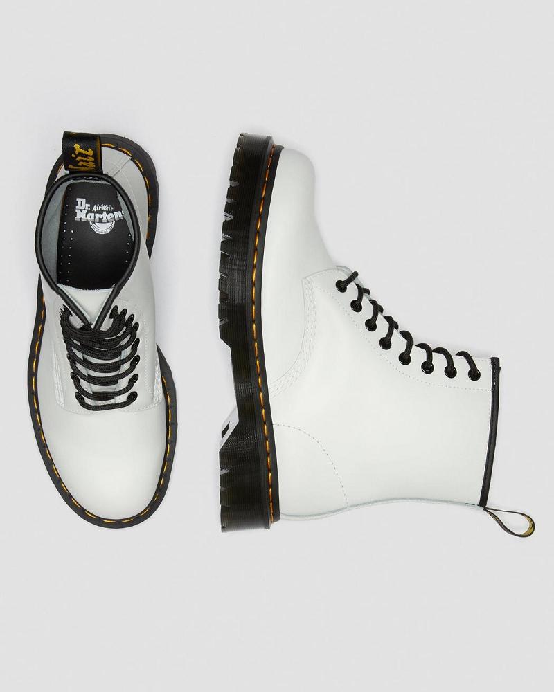 Dr Martens 1460 Bex Smooth Leren Platform Laarzen Heren Wit | NL 25FDN